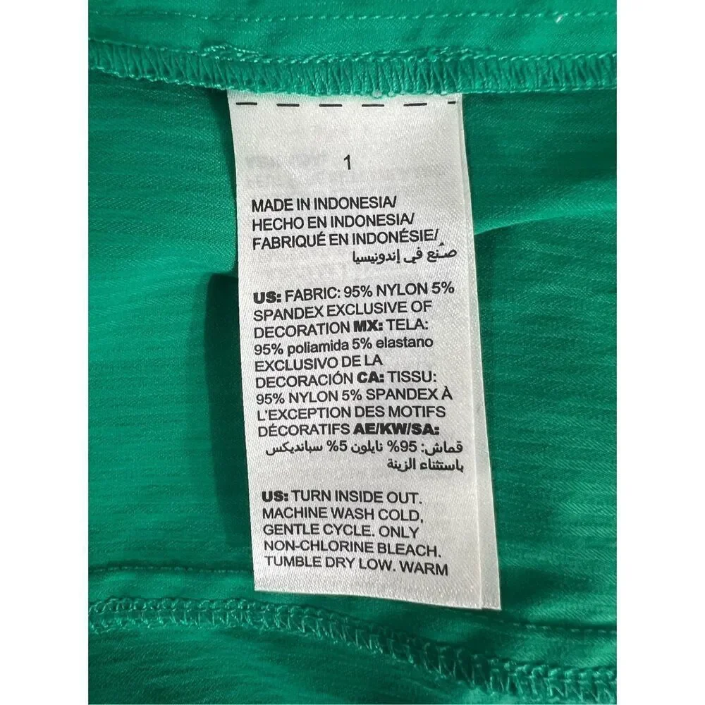 Zenergy Chicos Stripe Jacket Size 1 Green full Zipper Stretch Pocket Outdoor